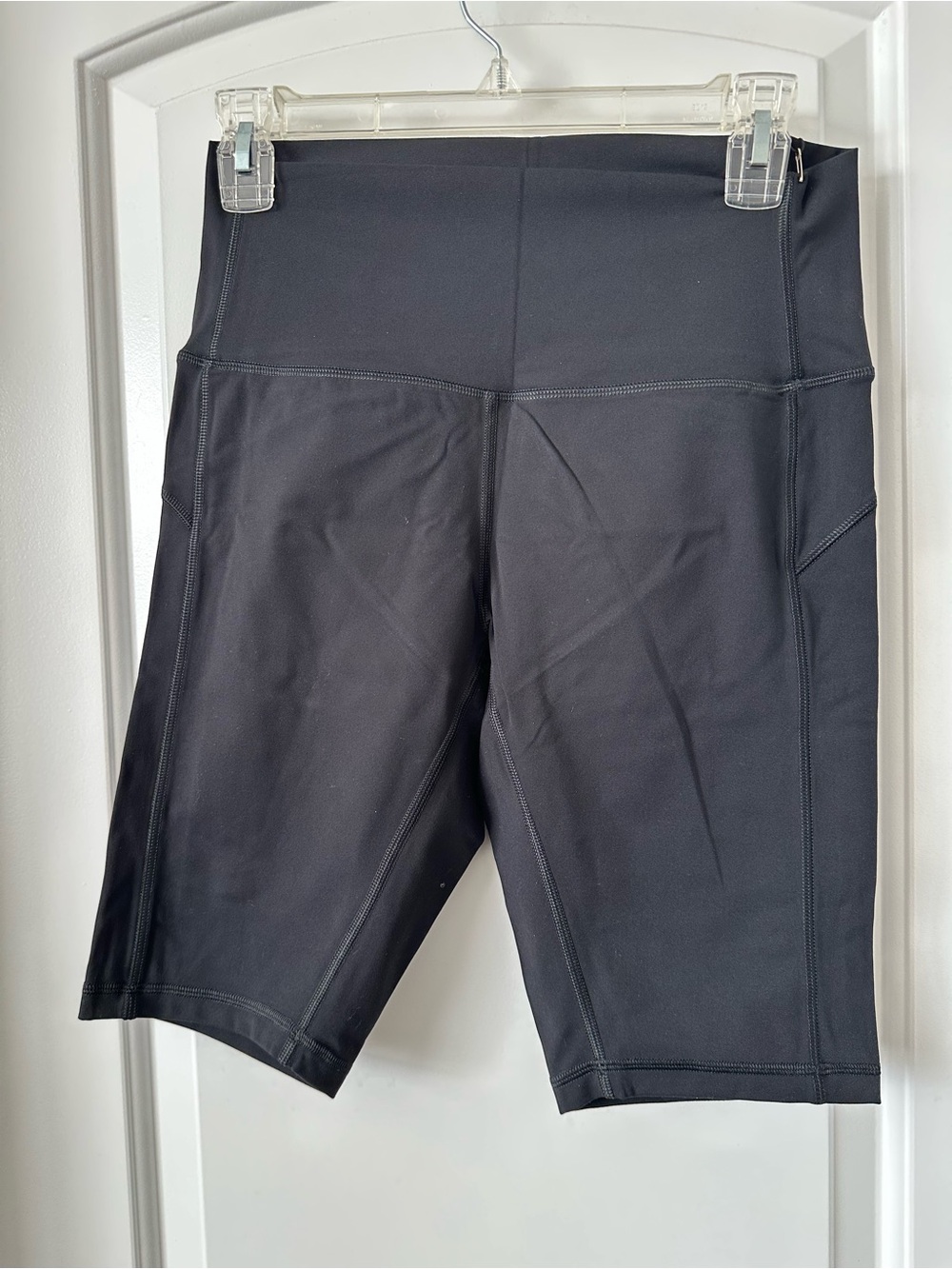 Essentials Black High-Rise Bike Shorts